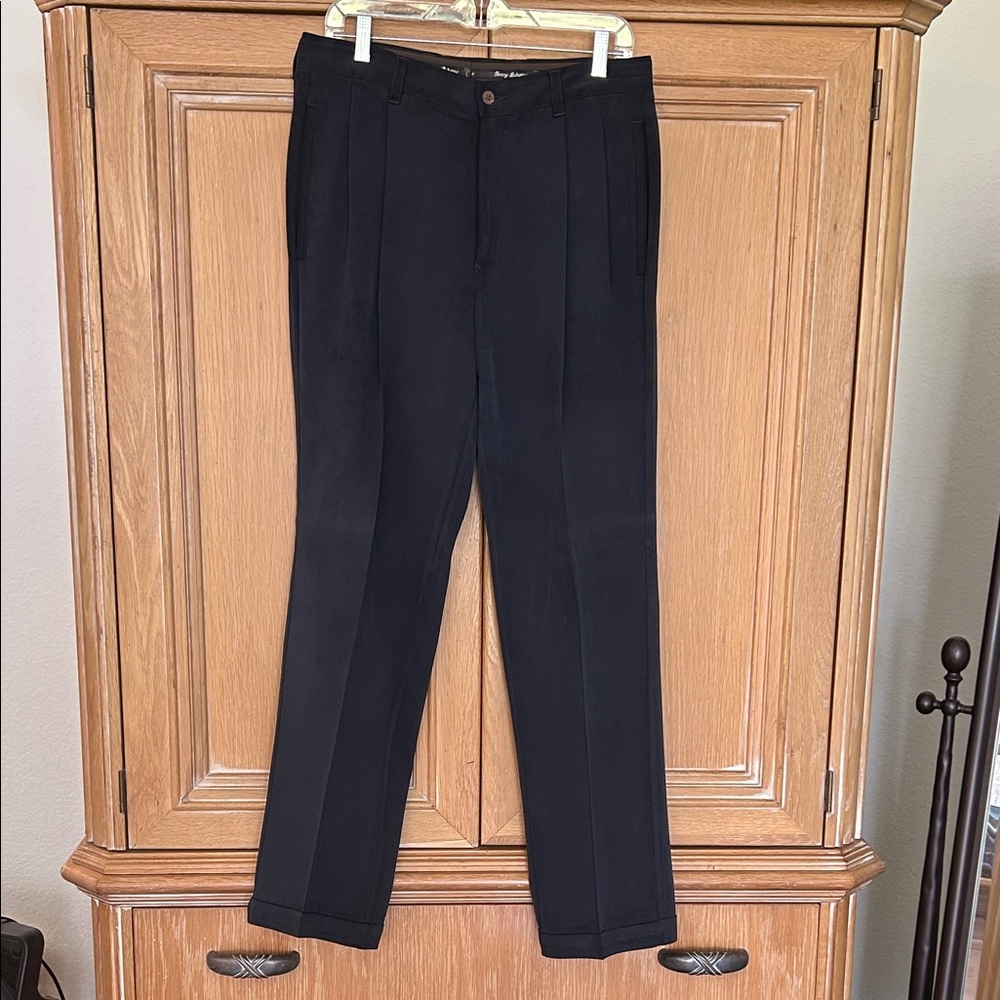 Tommy Bahama Dark Navy Silk Dress Pants for Men